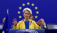 European Commission President Ursula von der Leyen delivers state of the European Union address to the European Parliament, in Strasbourg, France, on September 14, 2022. REUTERS/Yves Herman