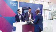 Officials at the IPA Qatar stand at the 26th World Investment Conference in Geneva, Switzerland.