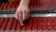 File photo of Russian passports. Reuters/Maxim Shemetov
