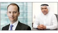 Stephen Moss (left), Regional Chief Executive for HSBC Middle East, North Africa and Turkey and Abdul Hakeem Mostafawi, CEO of HSBC Qatar.