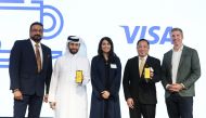 CWallet and Visa officials pose for a group photo.