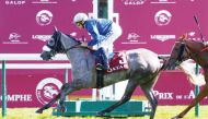 Mickael Barzalona guides Sahab to victory.
