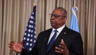 US Secretary of Defense Lloyd J Austin speaks after a meeting at the American military's Ramstein Air Base near Ramstein-Miesenbach, Germany, on September 8, 2022. (REUTERS/Thilo Schmuelgen)