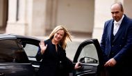 Italy's new Prime Minister Giorgia Meloni waves as she leaves Quirinale Presidential Palace on the day of the swearing-in ceremony, in Rome, Italy October 22, 2022. REUTERS/Yara Nardi
