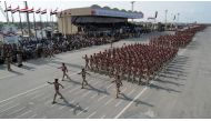 Members of Houthi military forces parade in the Red Sea port city of Hodeida, Yemen, on September 1, 2022.   File Photo / Reuters