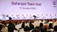 Qatargas Chief Executive Officer, Khalid bin Khalifa Al Thani with other officials during the event.
