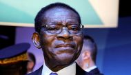 Equatorial Guinea President Teodoro Obiang Nguema Mbasogo attends a plenary session of the Paris Peace Forum, France, November 12, 2019. (Ludovic Marin/Pool via REUTERS)