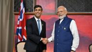 British Prime Minister Rishi Sunak and India's Prime Minister Narendra Modi hold a bilateral meeting on November 16, 2022 in Nusa Dua, Indonesia. Leon Neal/Pool via Reuters