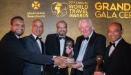 Tawfeeq Holidays officials with the award.