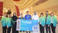 Heba Ali Al Tamimi, General Manager of QNB Group with Brazil fans.
