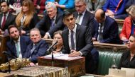 British Prime Minister Rishi Sunak speaks at the House of Commons in London, Britain, on December 7, 2022. UK Parliament/Jessica Taylor/Handout via REUTERS