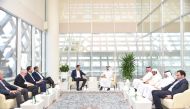 Minister of State and Chairman of Qatar Free Zones Authority H E Ahmad Al Sayed and Governor of the State of Oklahoma of the United States H E Kevin Stitt with QFZA senior executives and US delegation.