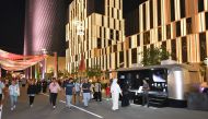 A demonstration booth seen in Lusail Boulevard.