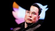 Elon Musk's picture through the Twitter logo. File photo: Dado Ruvic/Reuters