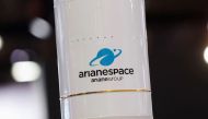 A logo of Arianespace is seen at the company's booth, at the Viva Technology conference dedicated to innovation and startups, at Porte de Versailles exhibition center in Paris, France, June 17, 2022. (REUTERS/Benoit Tessier)