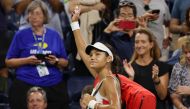 August 30, 2022 Britain's Emma Raducanu acknowledges the crowd after losing her first round match against France's Alize Cornet REUTERS/Shannon Stapleton
