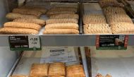 Vegan sausage rolls and Steak Bakes are seen for sale in a Greggs bakery near Manchester, Britain January 8, 2020. REUTERS/Phil Noble
