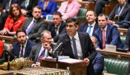 British Prime Minister Rishi Sunak speaks at the House of Commons in London, Britain, on January 11, 2023. UK Parliament/Jessica Taylor/Handout via REUTERS