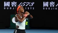 January 18, 2023 Coco Gauff of the U.S. celebrates winning her second round match against Britain's Emma Raducanu REUTERS/Loren Elliott