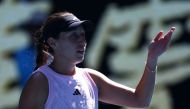 January 20, 2023 Jessica Pegula of the U.S. celebrates winning her third round match against Ukraine's Marta Kostyuk REUTERS/Hannah Mckay