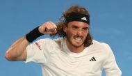 January 22, 2023 Greece's Stefanos Tsitsipas reacts during his fourth round match against Italy's Jannik Sinner REUTERS/Hannah Mckay