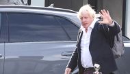 Former British Prime Minister Boris Johnson at Gatwick Airport, near London, Britain, October 22, 2022. (REUTERS/Henry Nicholls)
