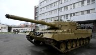 Germany delivers its first Leopard tanks to Slovakia as part of a deal after Slovakia donated fighting vehicles to Ukraine, in Bratislava, Slovakia, December 19, 2022. REUTERS/Radovan Stoklasa/File Photo/File Photo