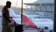 An Iberia Express aircraft is seen on the tarmac of Adolfo Suarez Madrid-Barajas Airport, in Madrid, Spain, August 27, 2022. REUTERS/Isabel Infantes/File Photo
