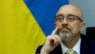 Ukraine's Defense Minister Oleksiy Reznikov attends a meeting of the Ukraine Defence Contact Group during a NATO defence ministers meeting at the Alliance's headquarters in Brussels, Belgium on October 12, 2022. File Photo / Reuters
