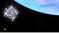 In this still picture from a NASA TV broadcast, the James Webb Space Telescope separates from Arianespace's Ariane 5 rocket after its 2021 launch. (NASA TV/AFP/File)

