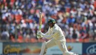 Australia's Usman Khawaja plays a shot during the first day of the fouth and final Test cricket match between India and Australia at the Narendra Modi Stadium in Ahmedabad on March 9, 2023. (Photo by Punit Paranjpe / AFP)