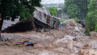 A general view of washed away structures in Blantyre on March 14, 2023, caused by heavy rains following cyclone Freddy's landfall. (Photo by Amos Gumulira / AFP)
