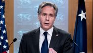US Secretary of State Antony Blinken speaks in the briefing room at the State Department in Washington on January 7, 2022. File photo / AFP
