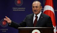 Turkish Foreign Minister Mevlut Cavusoglu speaks during a joint press conference with his Swedish counterpart in Ankara on December 22, 2022.  File photo / AFP