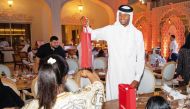 Mutaz Essa Barshim shares Iftar package with kids at Dreama Orphan Care Center.