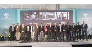 Dr. Thumbay Moideen, Founder President of Healthvarsity and Thumbay Group with partners at the launch.