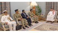 Deputy Prime Minister and Minister of State for Defense Affairs H E Dr. Khalid bin Mohammed Al Attiyah meeting Chief of Army Staff of Pakistan H E General Syed Asim Munir. 