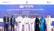 H E Dr. Mohammed bin Saleh Al Sada, Chairman, Board of Trustees, University of Doha for Science and Technology and Former Minister of Energy and Industry; Dr. Hessa Al Jaber, Former Minister of Information & Communication Technology, with other dignitaries and officials during the IBPC Tech Qatar Summit 2023.