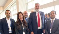 Massachusetts Governor Maura Healey with US Deputy Chief of Mission in Qatar Natalie Baker and delegation members.