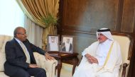 Minister of Transport H E Jassim Saif Ahmed Al Sulaiti with President of Zanzibar H E Dr. Hussein Ali Mwinyi during the meeting.