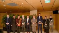 Minister of State for International Cooperation at the Ministry of Foreign Affairs H E Lolwah bint Rashid Al Khater with members of the Qatari-French Friendship Committee in the French Parliament.