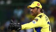 Chennai Super Kings' Mahendra Singh Dhoni gestures during the Indian Premier League (IPL) Twenty20 cricket match between Delhi Capitals and Chennai Super Kings at the Arun Jaitley Stadium in New Delhi on May 20, 2023. (Photo by Arun Sankar / AFP)