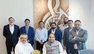 Vice Chairman of GTS Jaber Al Mohannadi (sitting left) and Promoter of Ripley Group Shoumik Bose (sitting right) along with other officials at the ceremony.