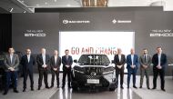 DOMASCO officials during the launch ceremony of the showroom and service center located on the East Industrial Area Road.