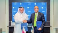 Tarek Y. Fawzi, Chief Wholesale Banking Officer, QIB and Dr. Yousef Alhorr, Founding Chairman of GORD during the signing ceremony. 