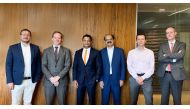 GWC Group CEO, Ranjeev Menon (third left); LDA CEO, Kamil Beffa (second left) with other officials during the signing at LDA’s Paris headquarters.