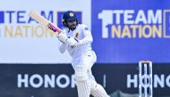 Sri Lanka's Dhananjaya de Silva plays a shot during the first day of the first cricket Test match between Sri Lanka and Pakistan at the Galle International Cricket Stadium in Galle on July 16, 2023. (Photo by Ishara S. KODIKARA / AFP)