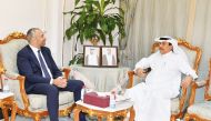 Deputy General Manager Ali Bu Sharbak Al Mansouri with Secretary-General and CEO of the Arab-Brazilian Chamber of Commerce Tamer Mansour during the meeting.