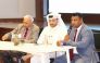 From left: Qatar Cricket Association's (QCA) Technical Expert Manzoor Ahmad. QCA CEO Khaled Al Suwaidi and QCA  Director of Youth Tournaments Christopher Raja during a press conference. 