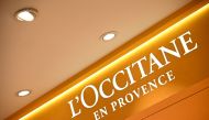 This picture shows L'Occitane signage outside a store in Hong Kong on September 4, 2023. Photo by Peter PARKS / AFP